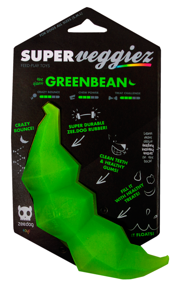 giant green bean dog toy chew toy