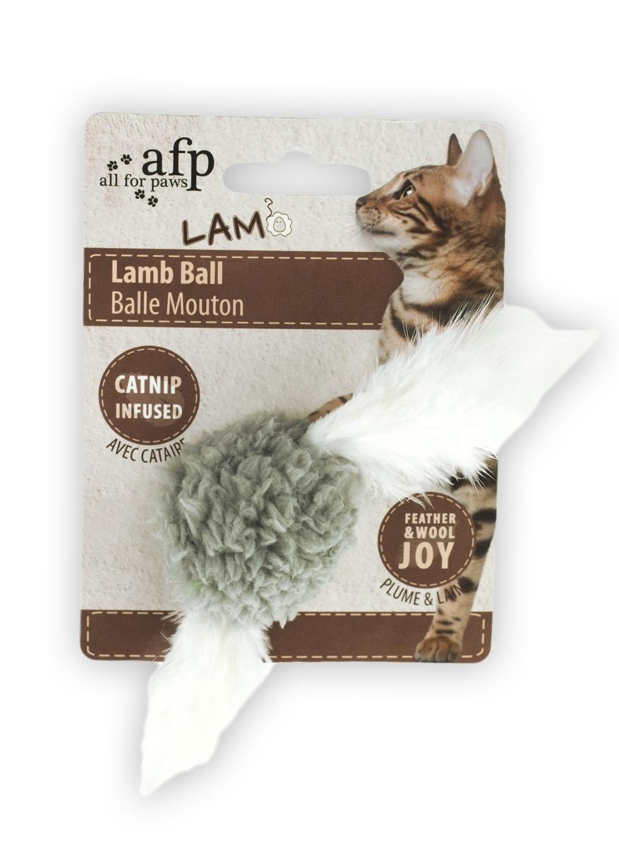 Lambswool-Lamb Ball with bird sound Catnip