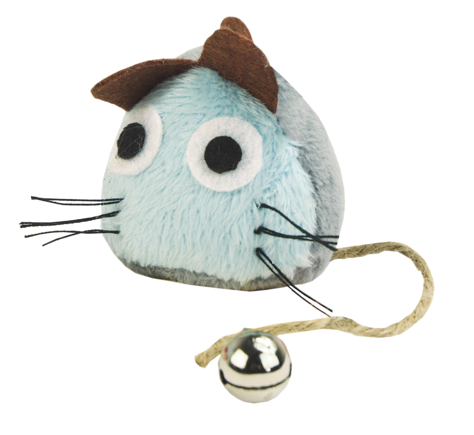 Crazy cat funny light blue mouse with cat root cat toy