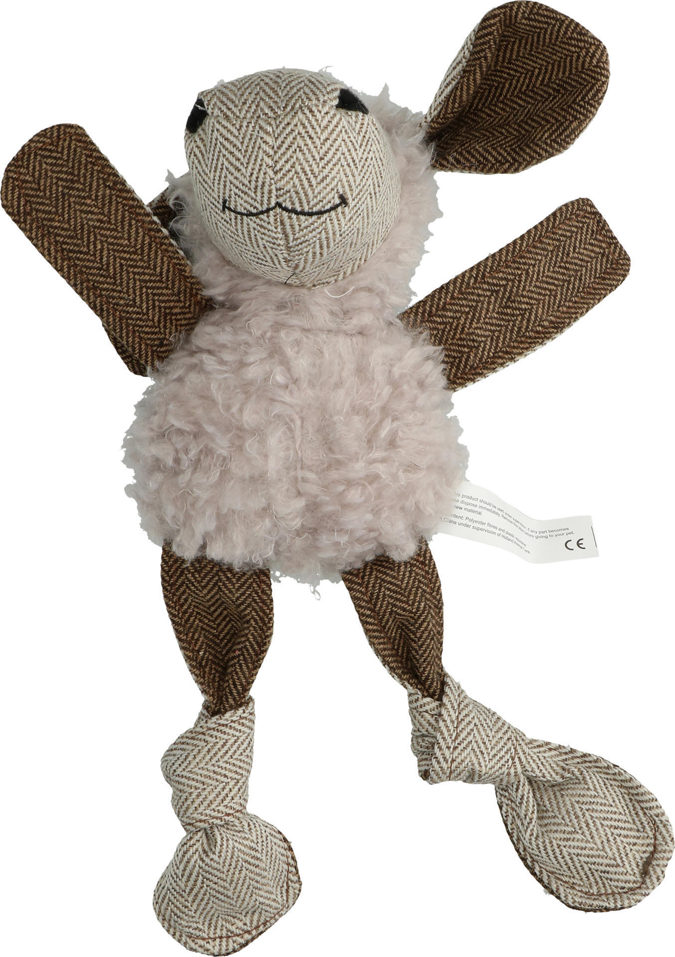 Flat grey sheep dog toy plush