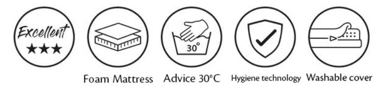 Skai grey bed pillow L