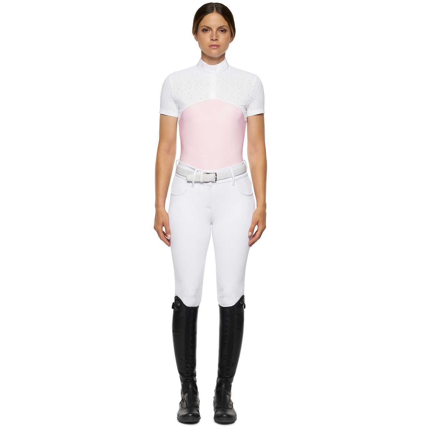 Women's rider  competition shirt perforated inserts