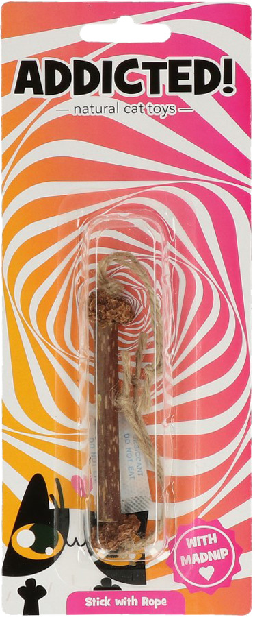 Stick with rope, cat toy