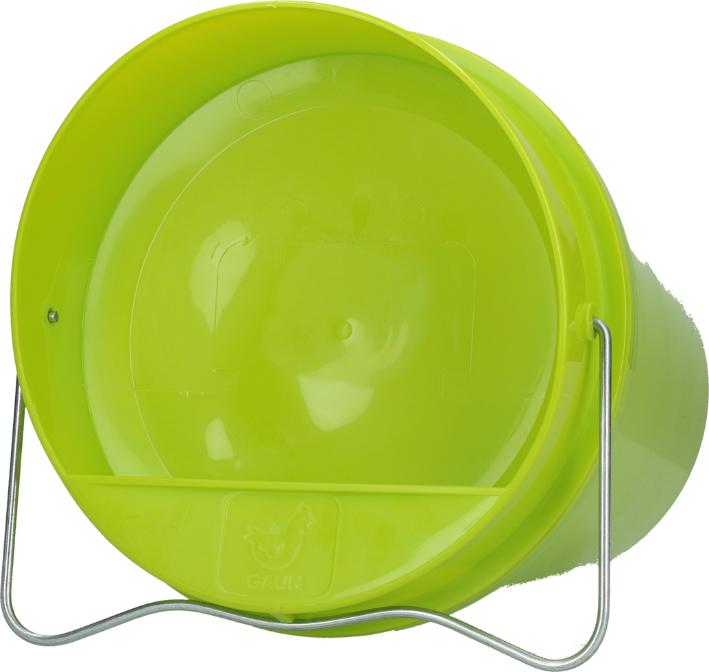 Poultry drinking plastic bucket 6 l green lemon