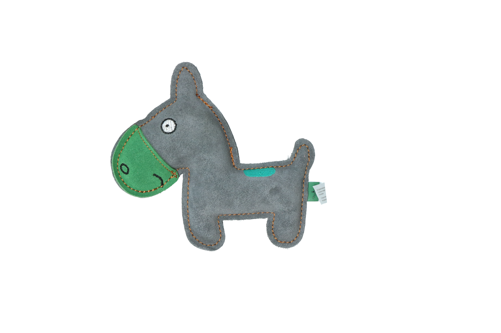 Donkey green plush dog toy