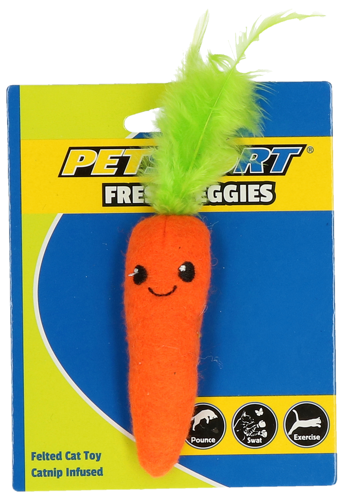 Fresh vegetables carrot plush cat toy