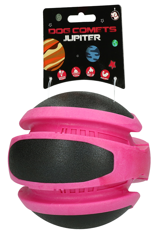Pink Jupiter dog ball