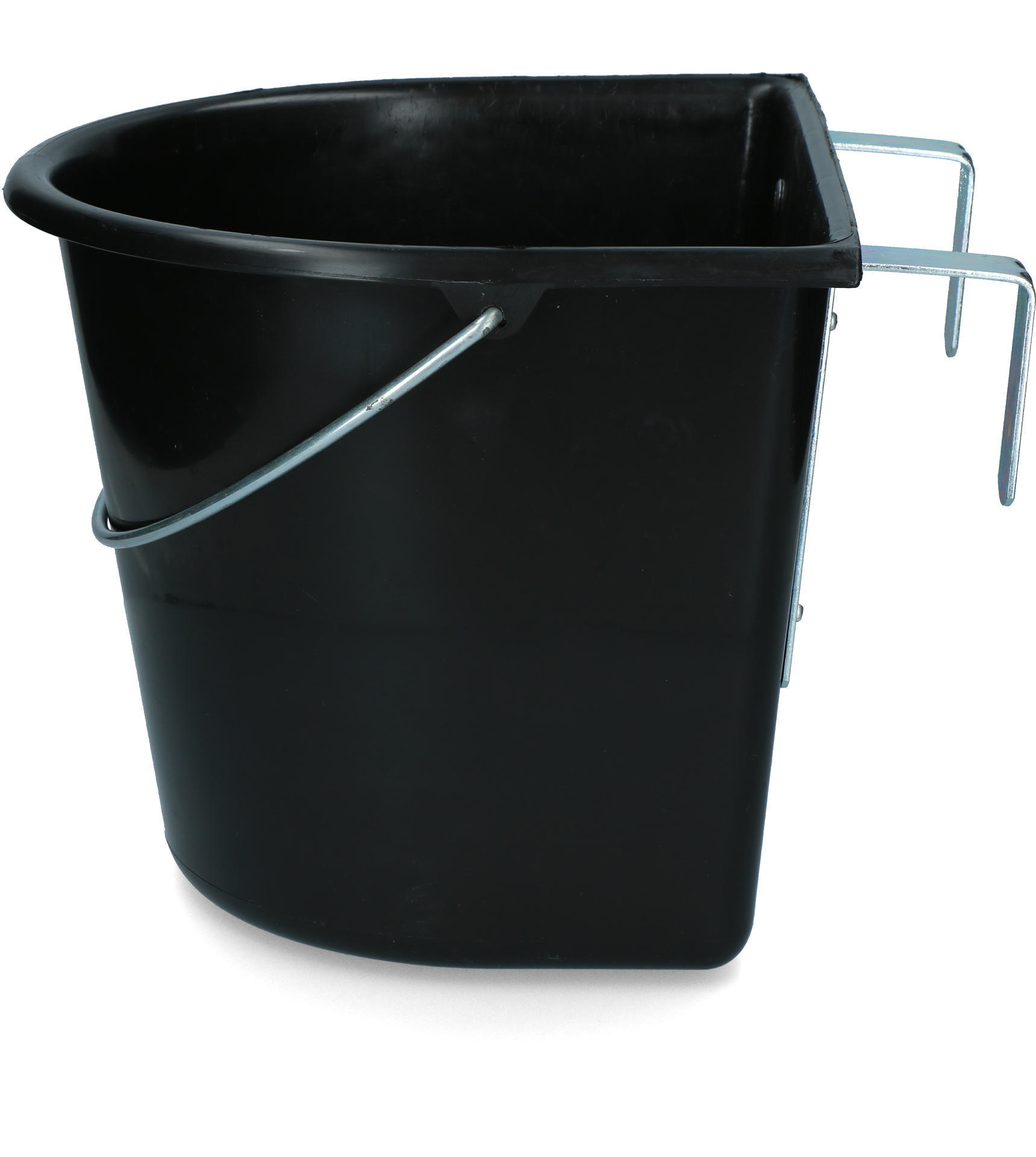 15 litre feeding trough with hooks with handle black barn livestock feeding drinking technology feeding bowls