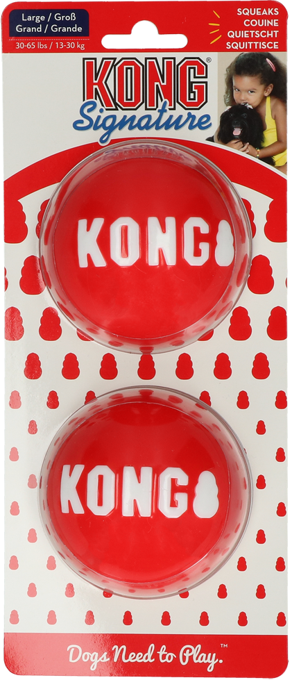 Kong dog ball with inscription 2pcs