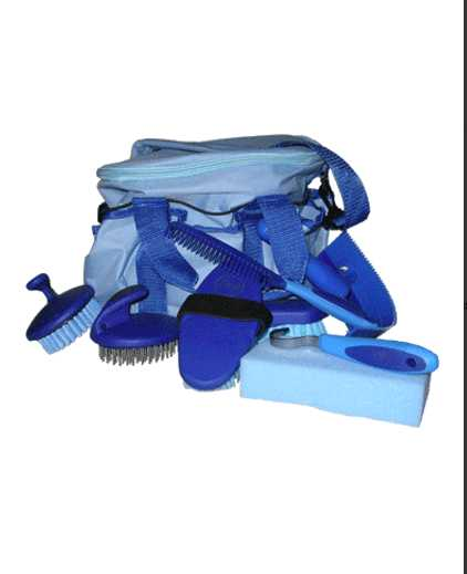 1618 Bag filled with horse care equipment