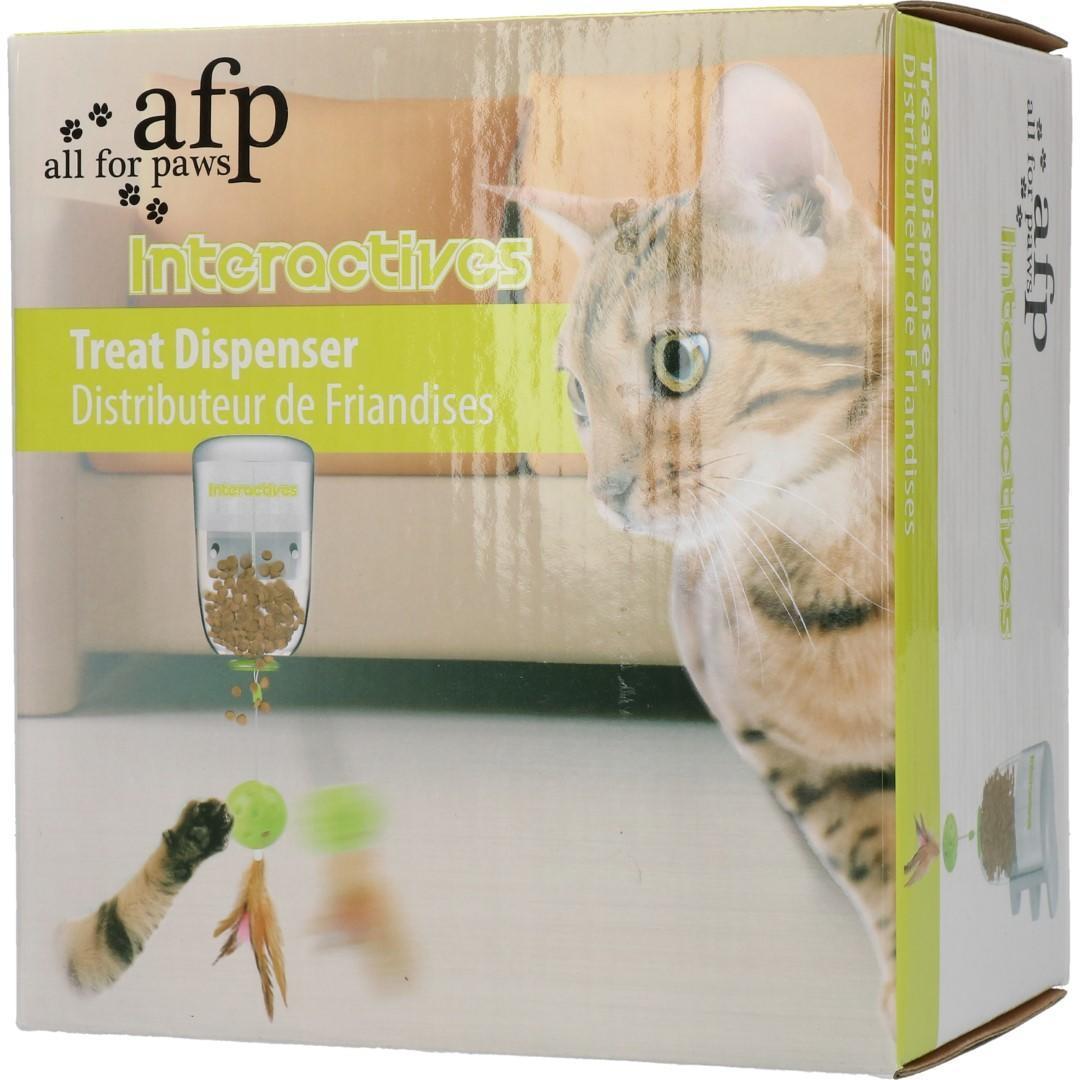 Interactive treatment feather feeder cat toy