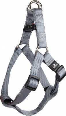 Dog harness ziggi grey 2x35-60 cm Basic tie-brake strap