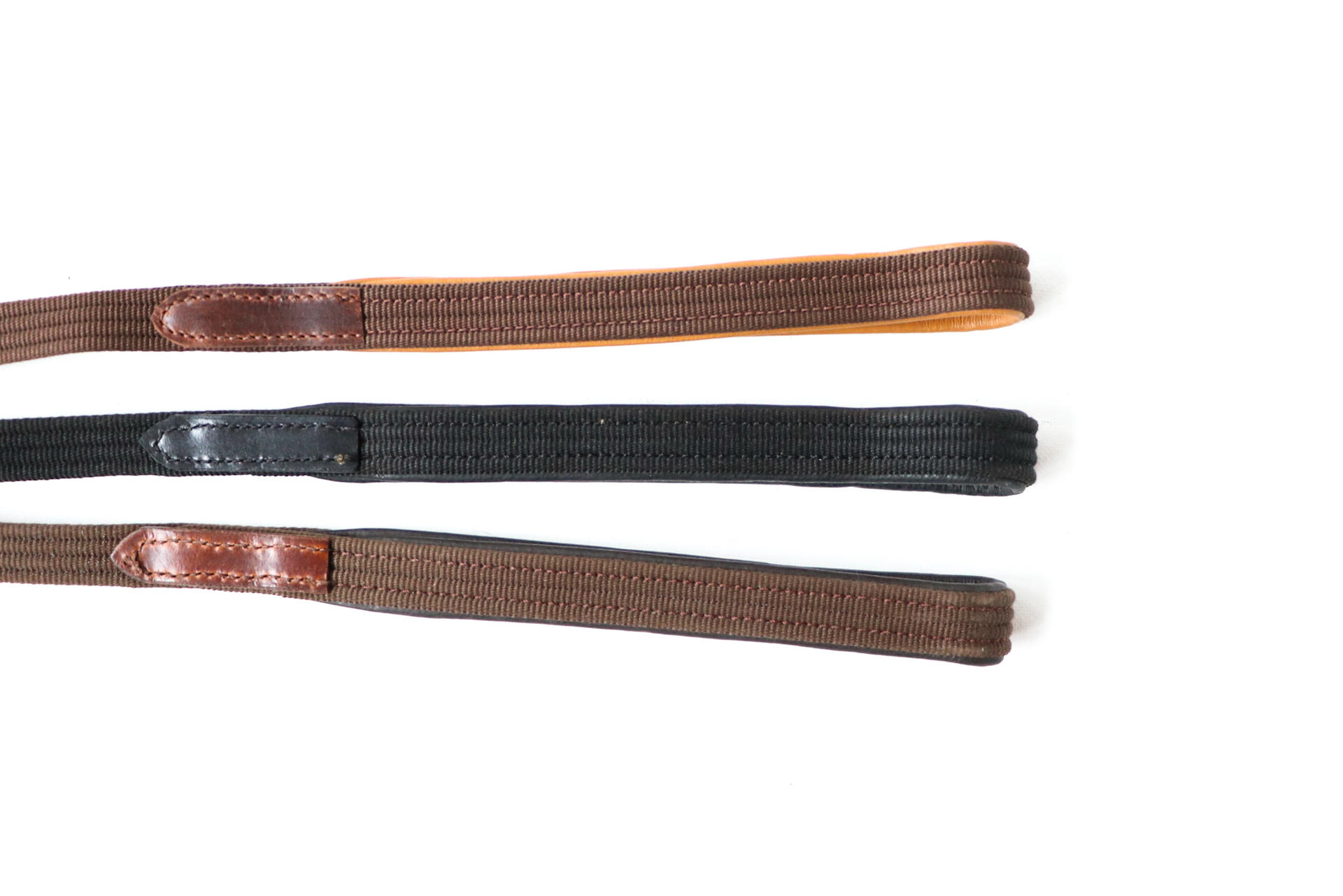 011 Webband Dog leash brown with brown lining 35cm leather special