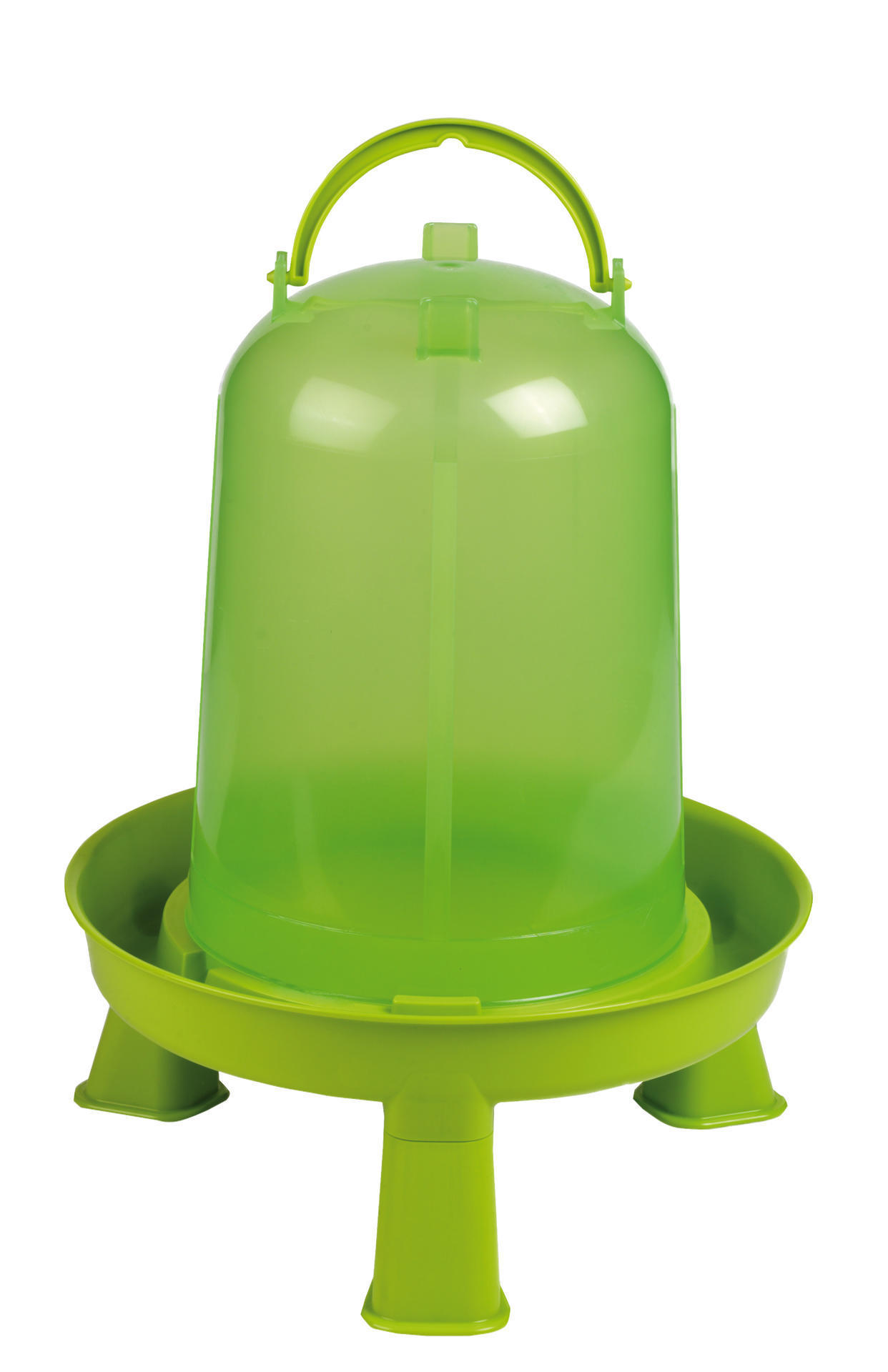 Poultry drinker with feet 10 l green lemon