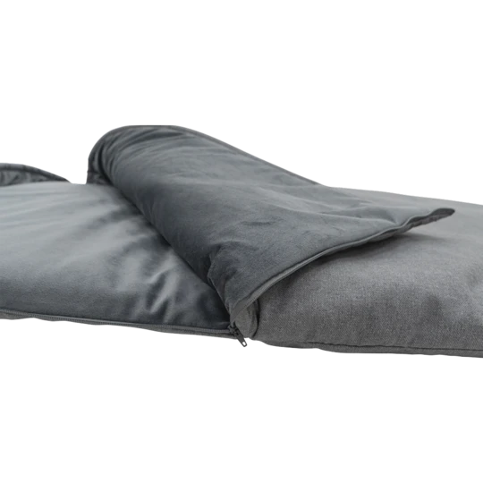 Oxford mattress and blanket in one grey suede L dog bed