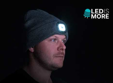 Cap with LED headlight