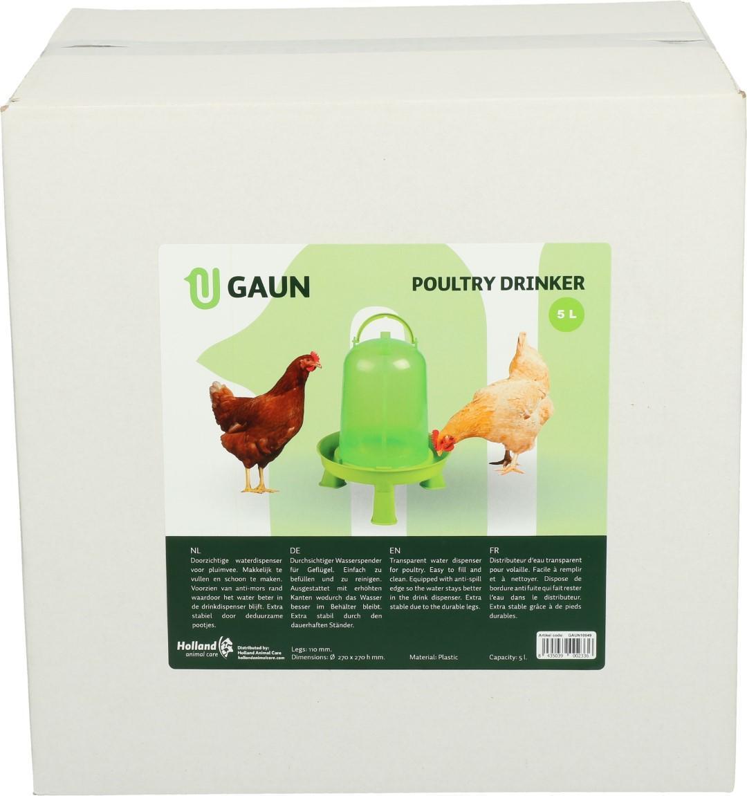 Poultry drinker with foot 5 l lemon green
