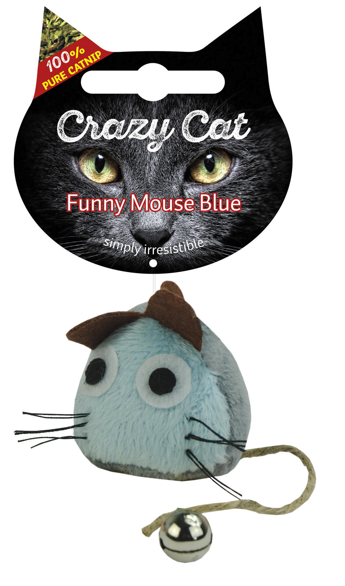 Crazy cat funny light blue mouse with cat root cat toy