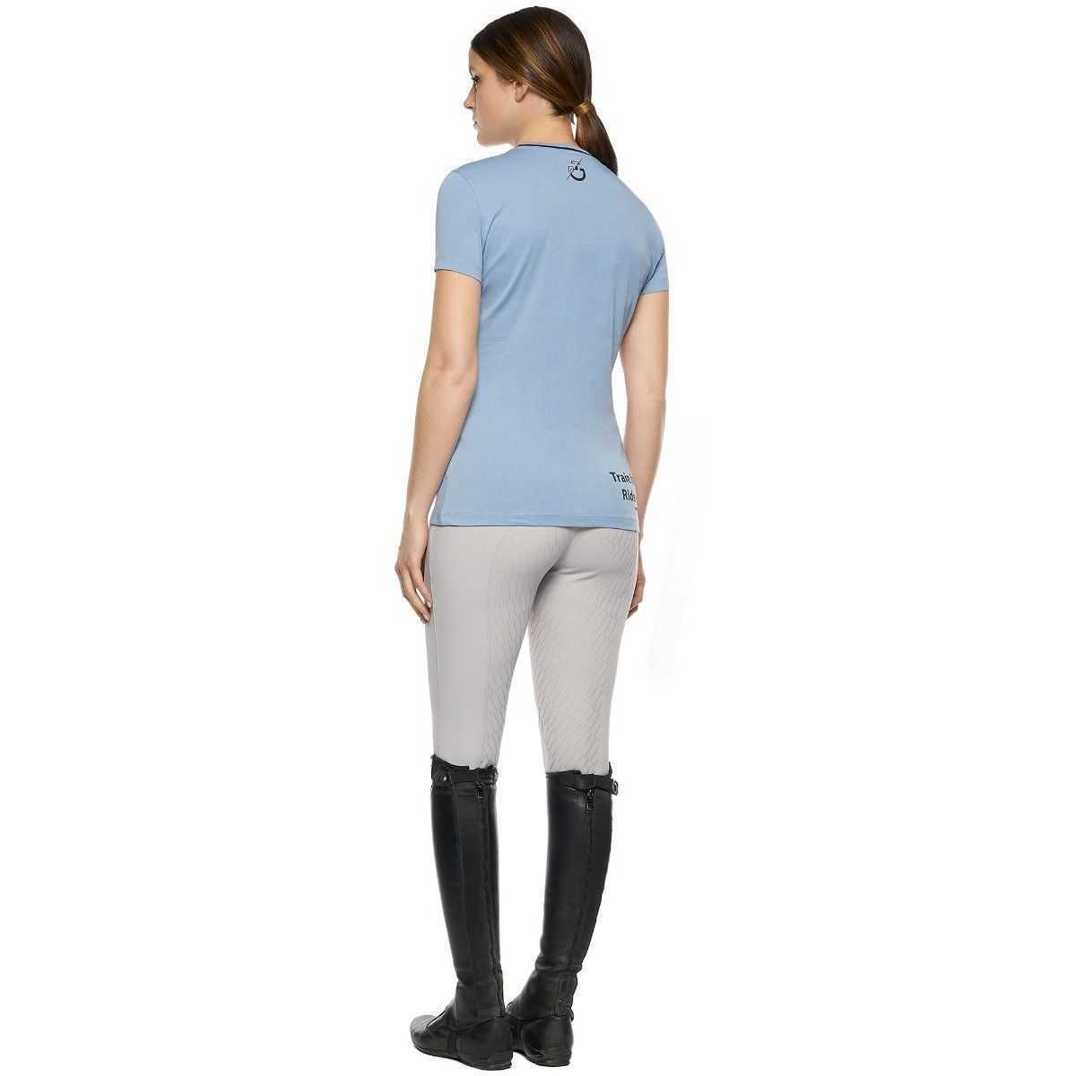 Women rider t-shirt train hard, ride easy writing