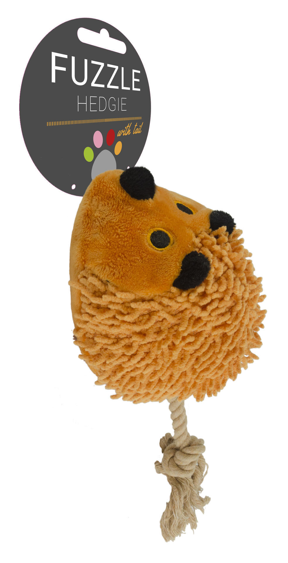 hedgehog soft toy with 5 beepers orange dog toy