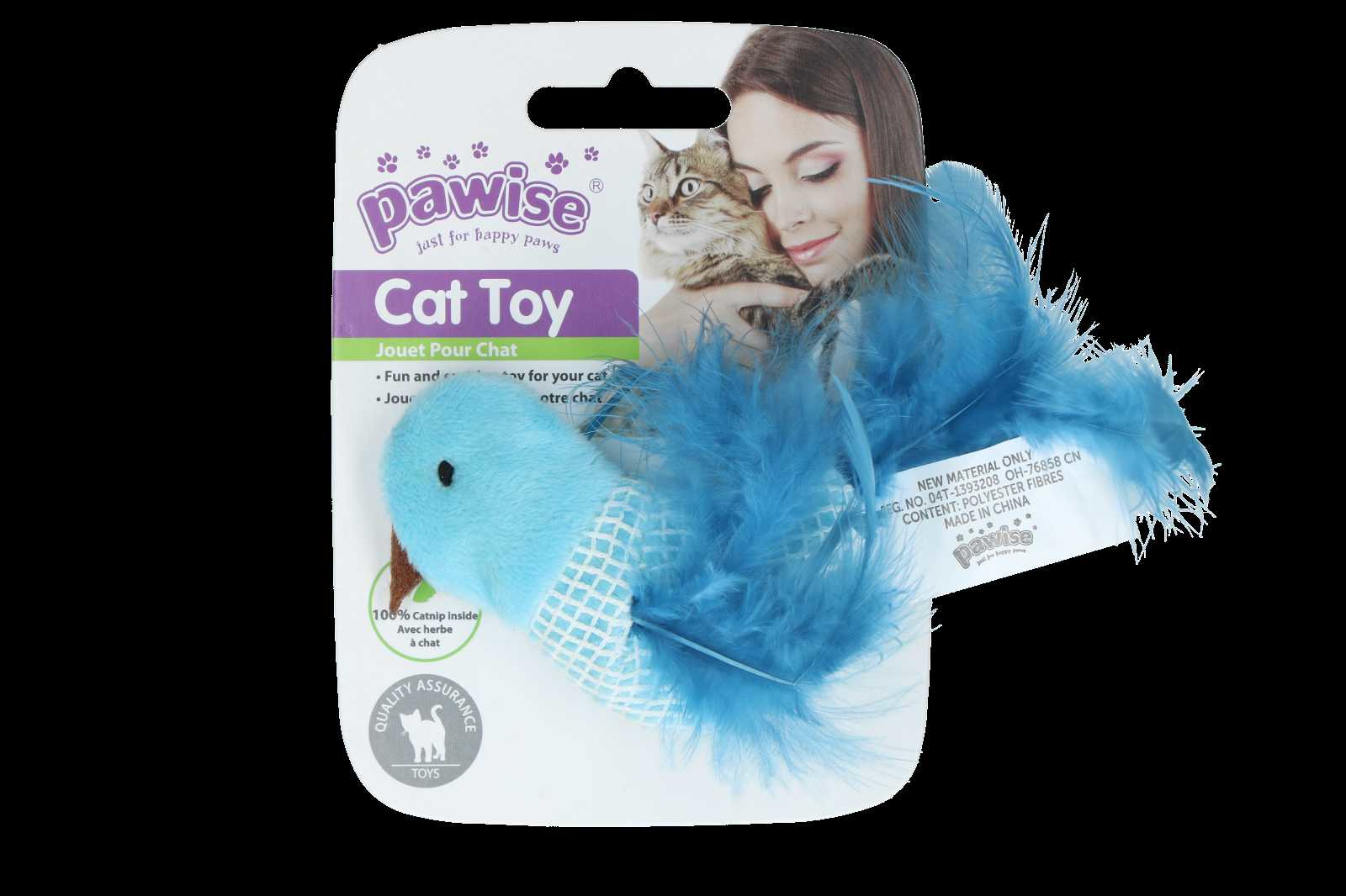 Feathered cat toy
