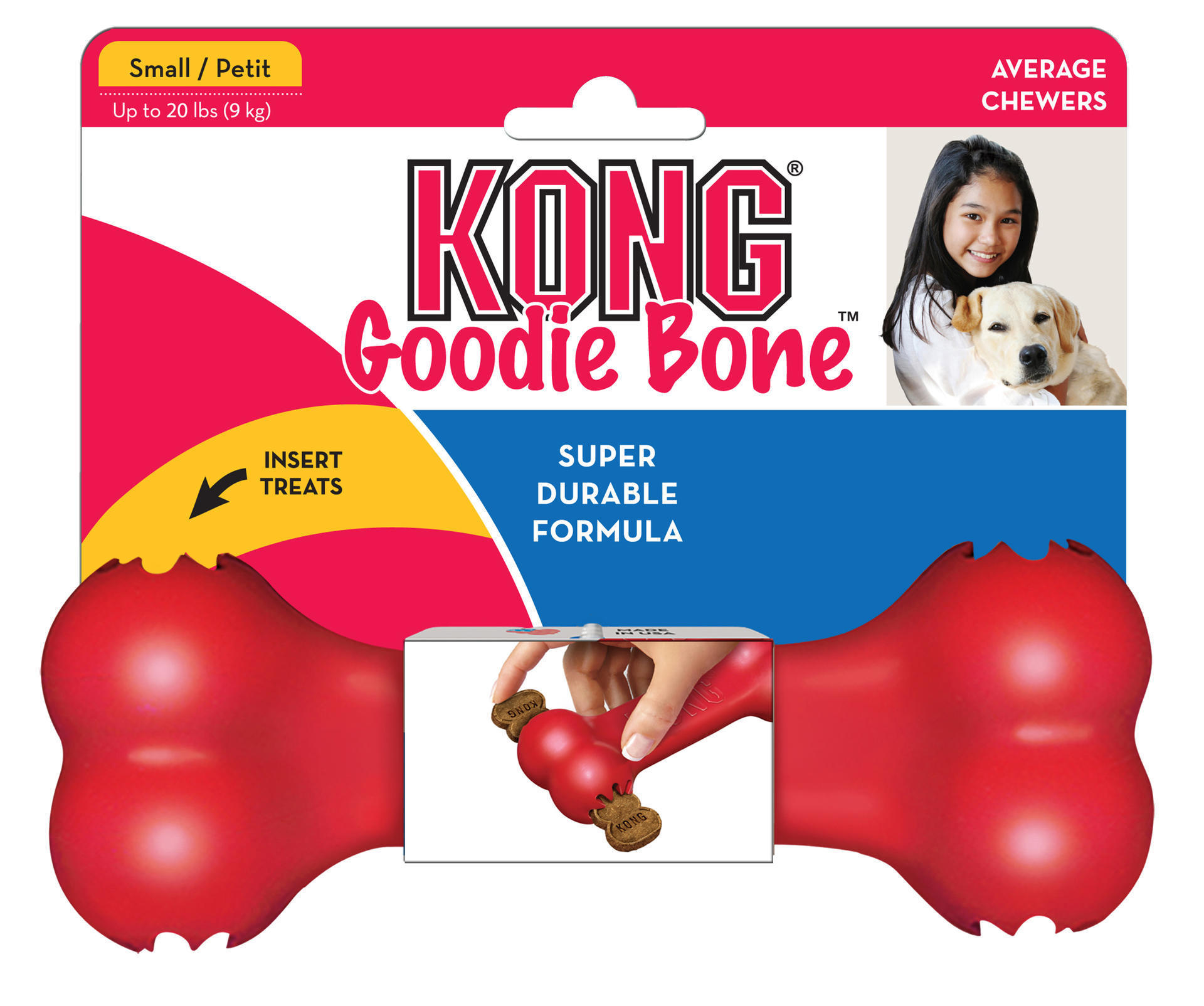Goodie bone rubber toy S 4,8 cm x 13 cm dog toy