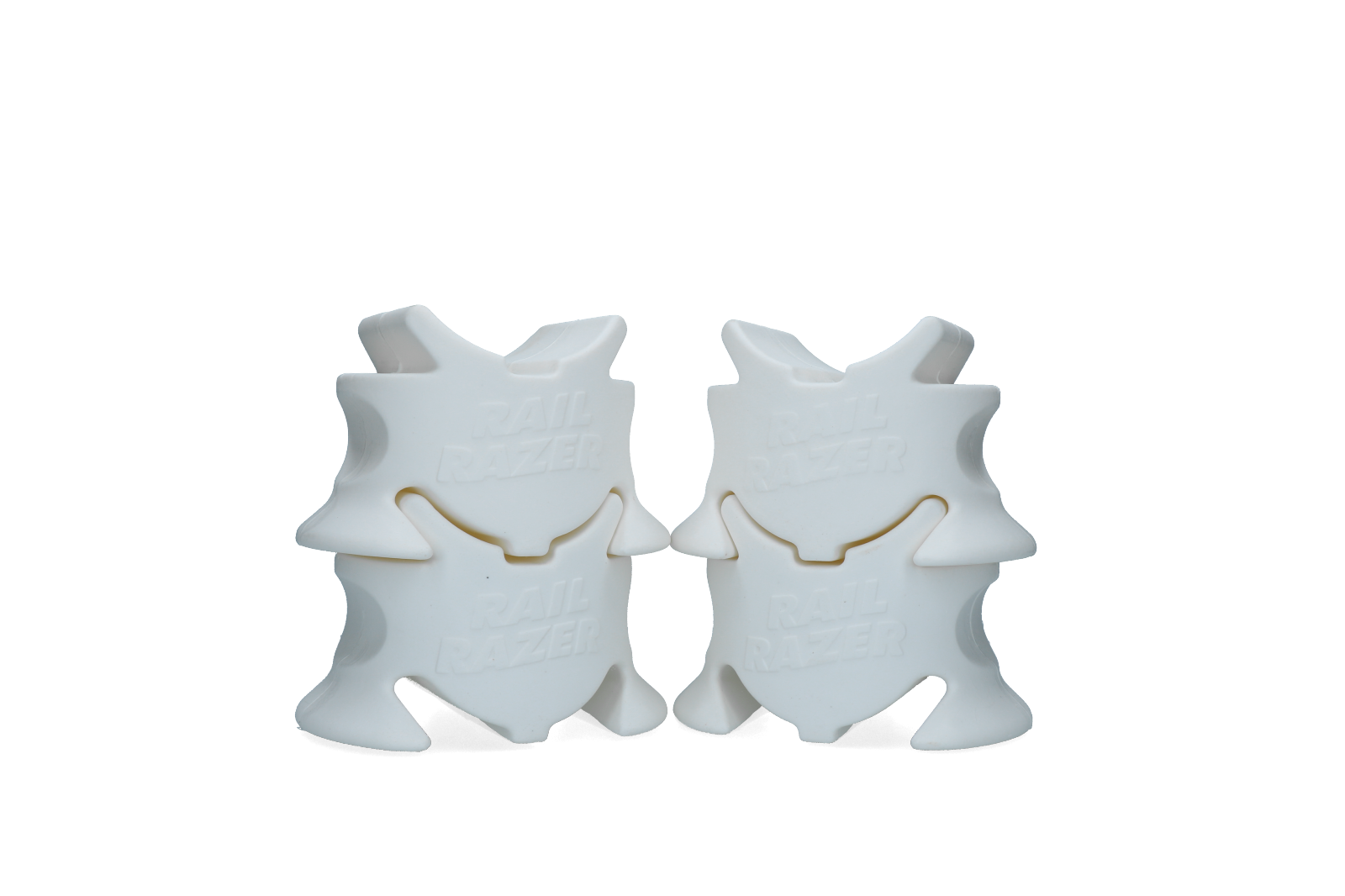 Jumping block white dog toy