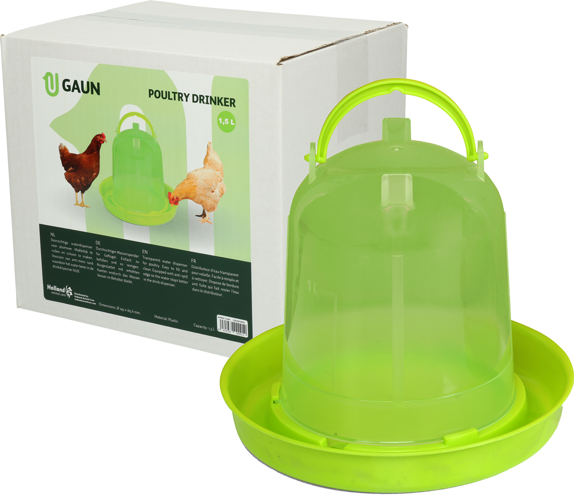 Poultry drinker 1,5 litre, lemon green