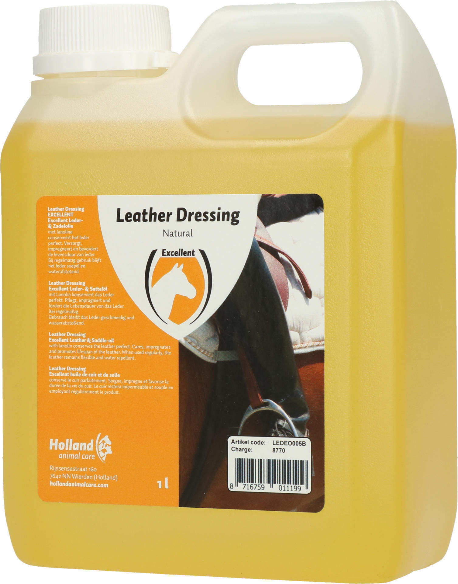 Leather and saddle care natural oil