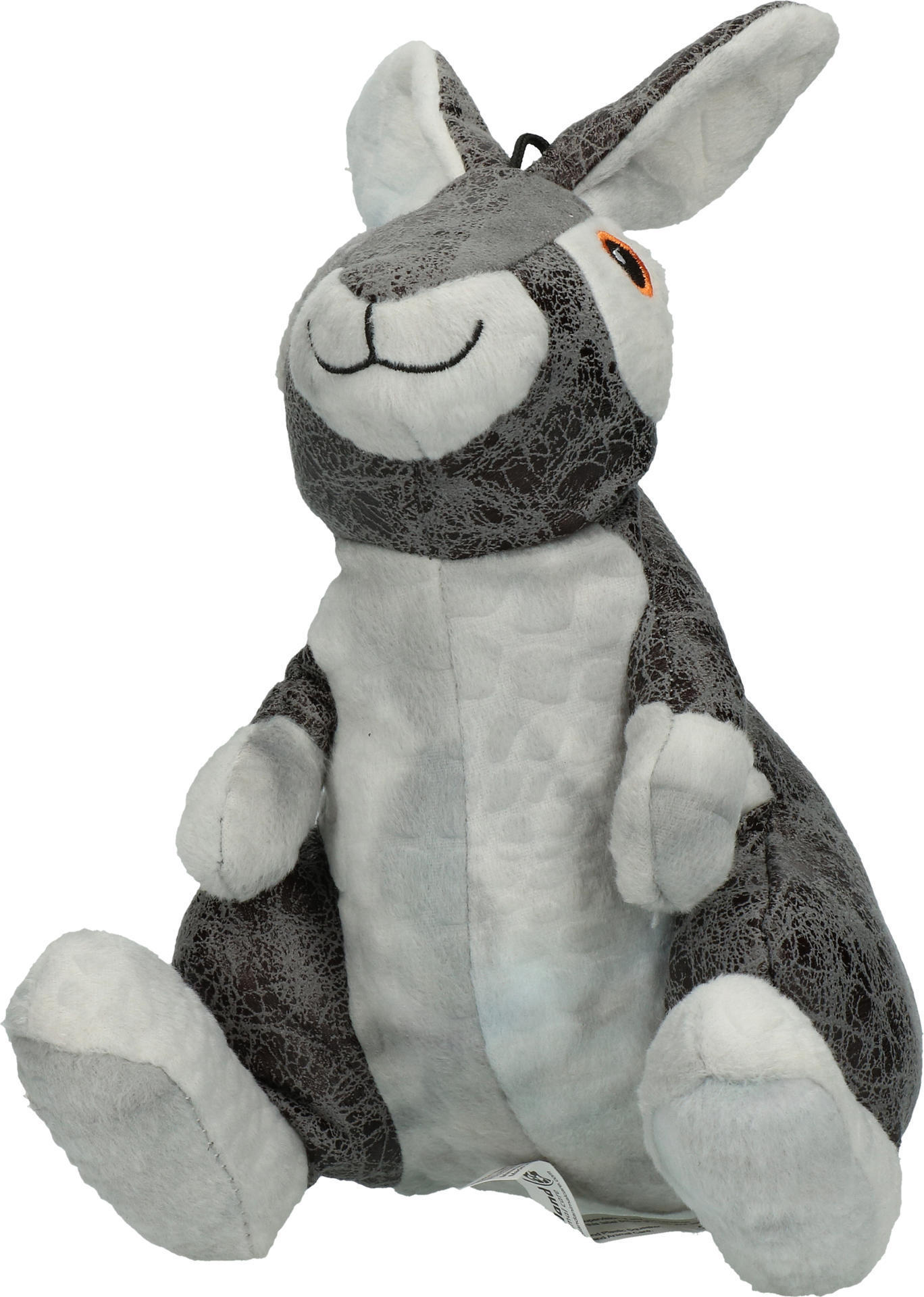 grey rabbit soft dog toy