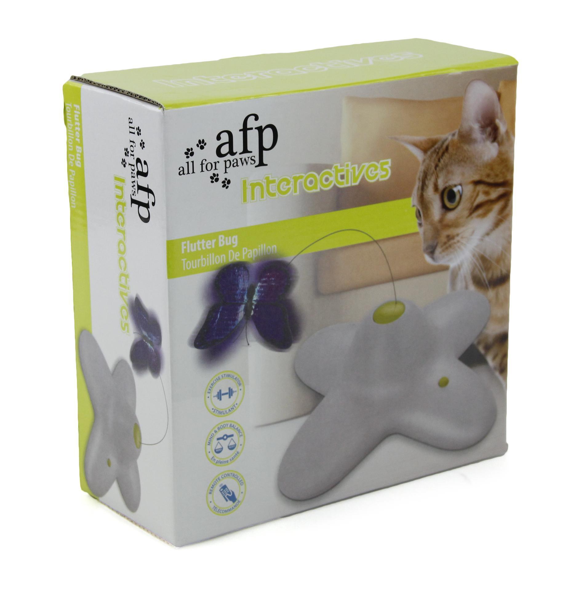 Interactive floating butterfly cat toy