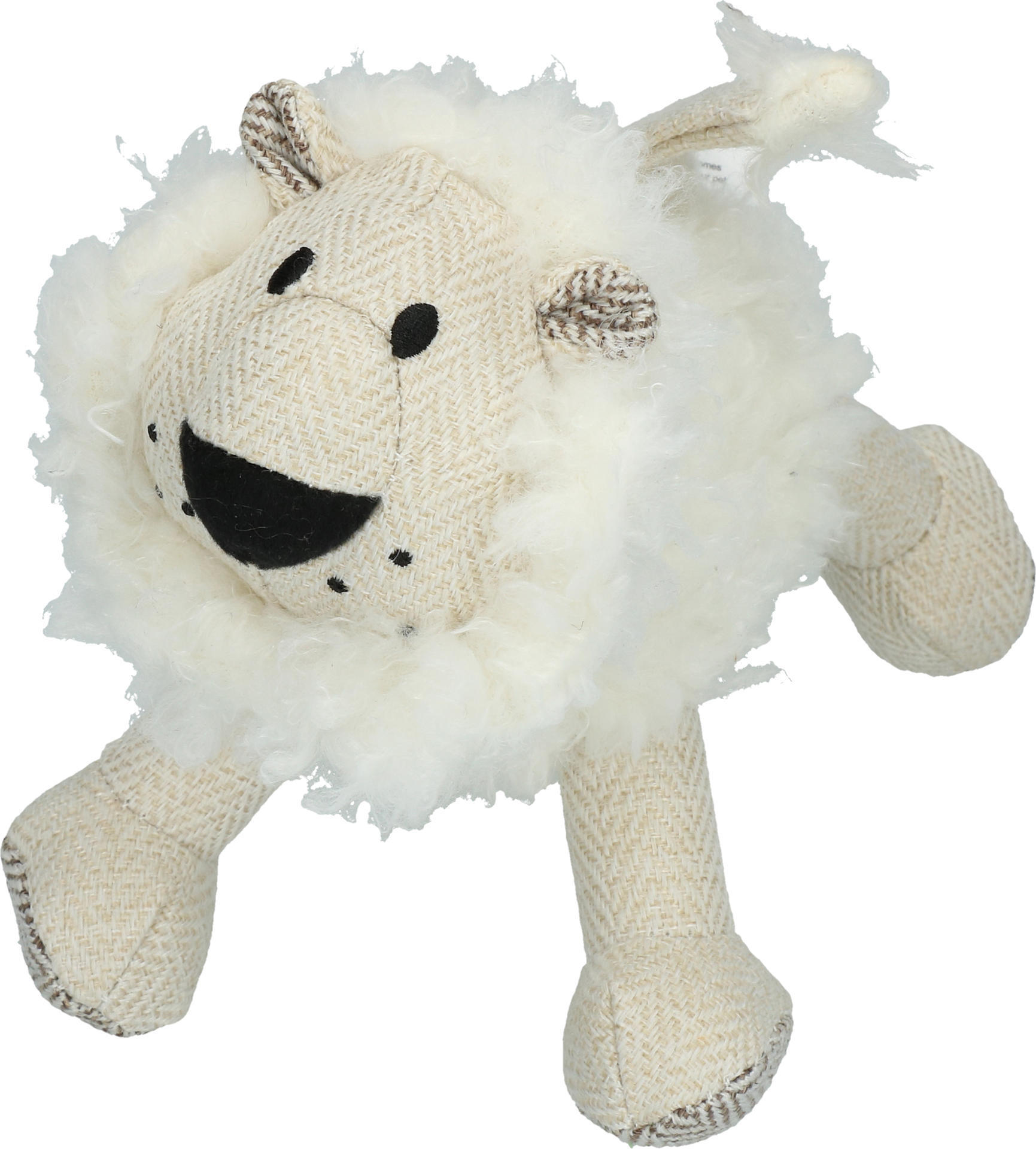 White lion plush dog toy
