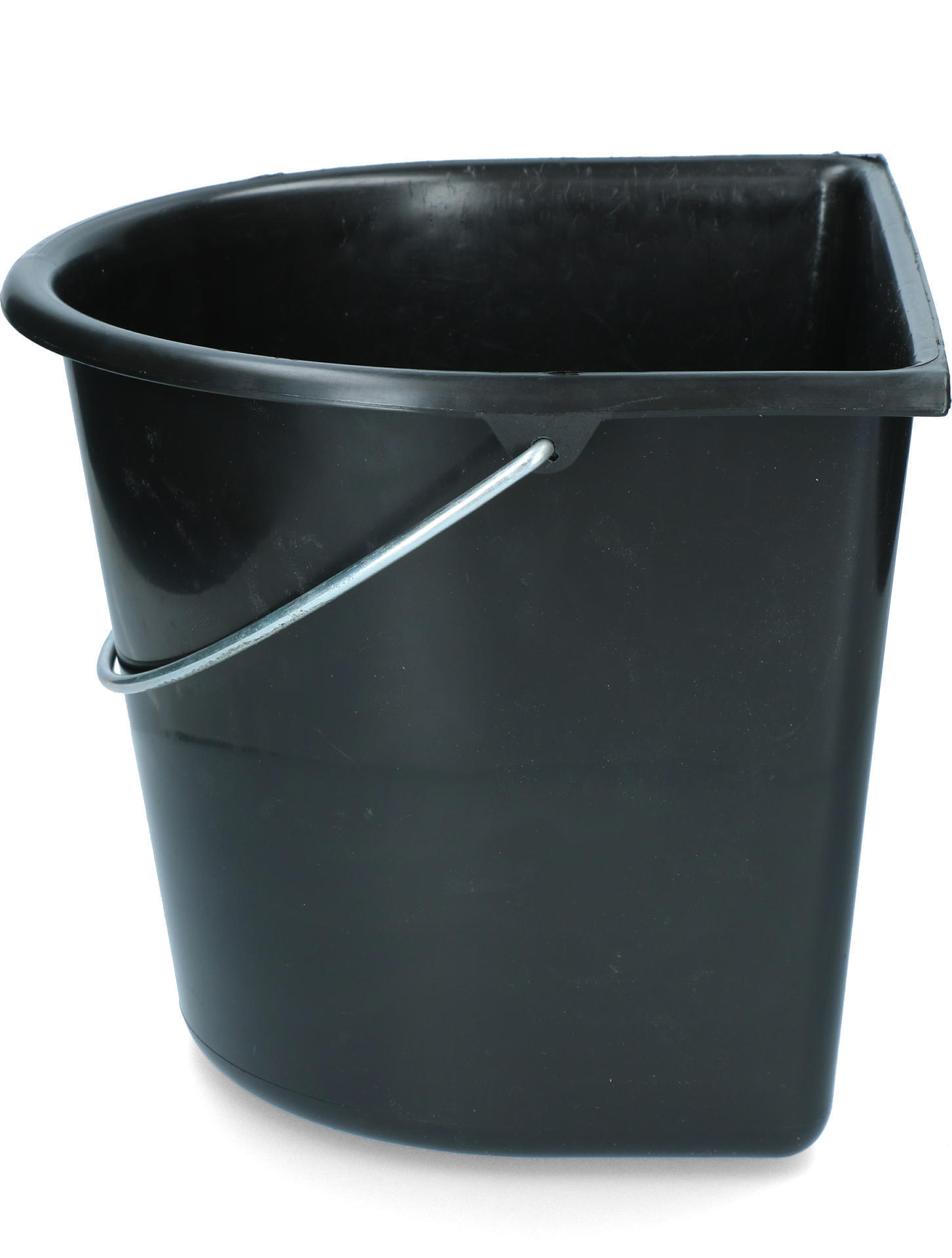 bucket with flat side 15 l black barn livestock feeding feeding technology feeding bowls