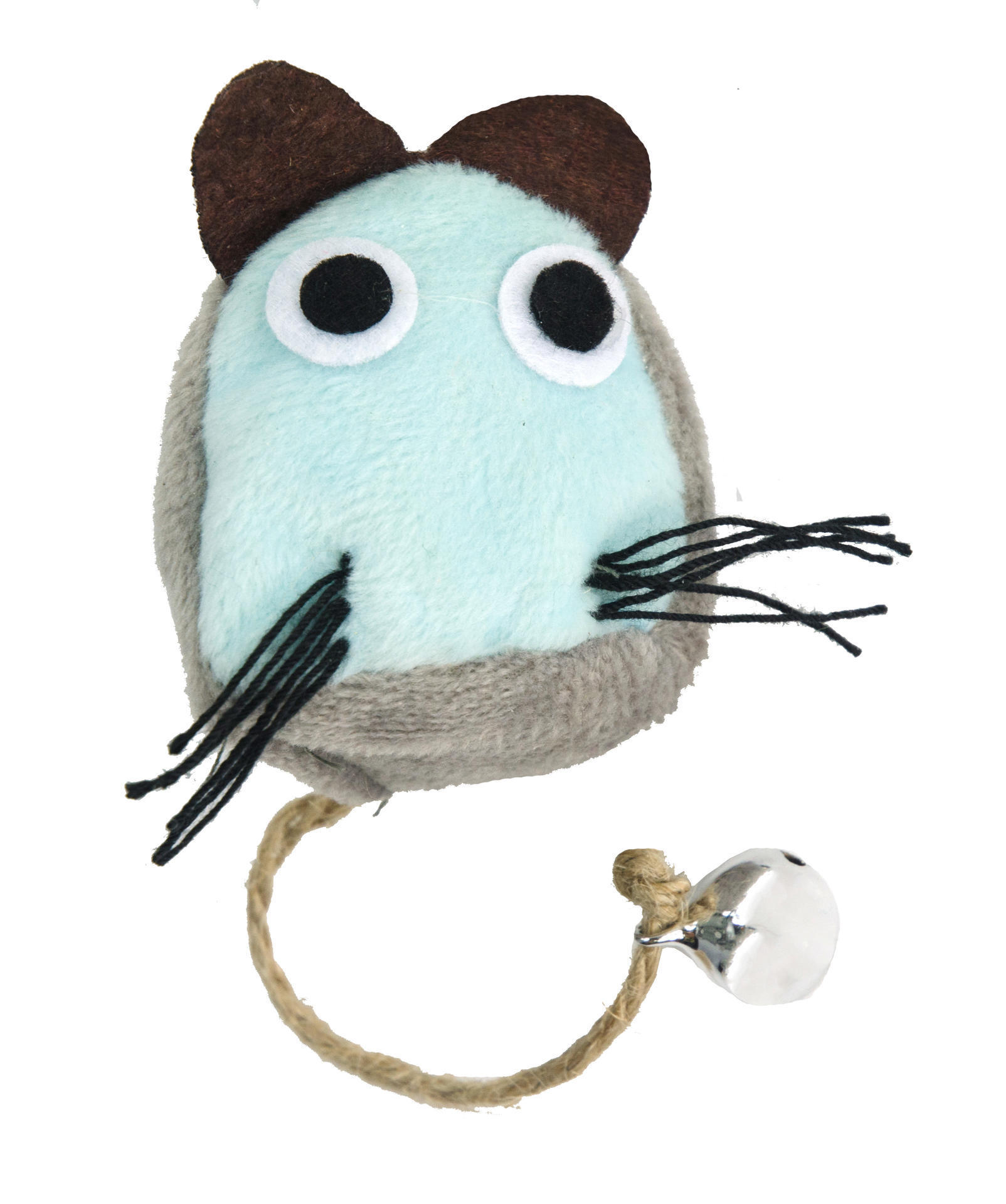 Crazy cat funny light blue mouse with cat root cat toy