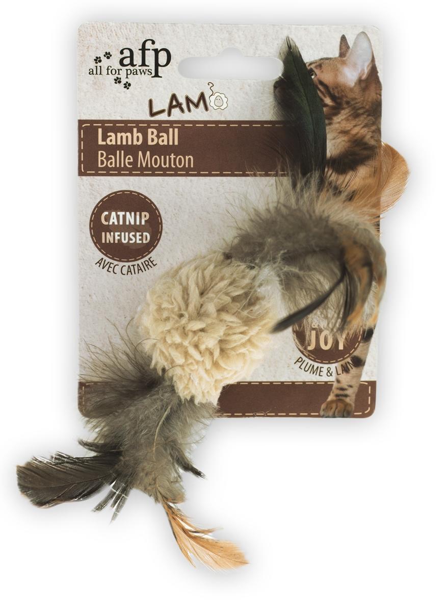 Lambswool-Lamb Ball with bird sound Catnip