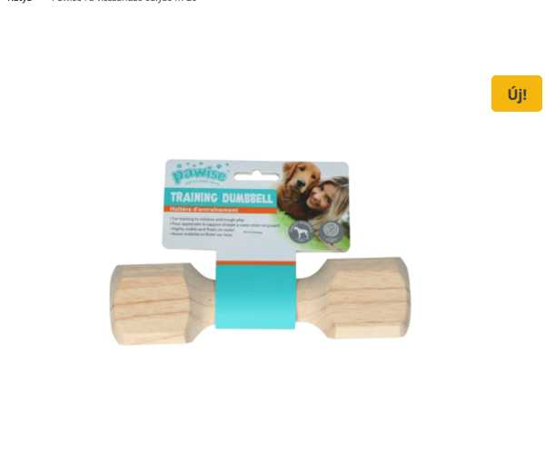 Dumbbell shaped wooden toy 20 cm dog toy