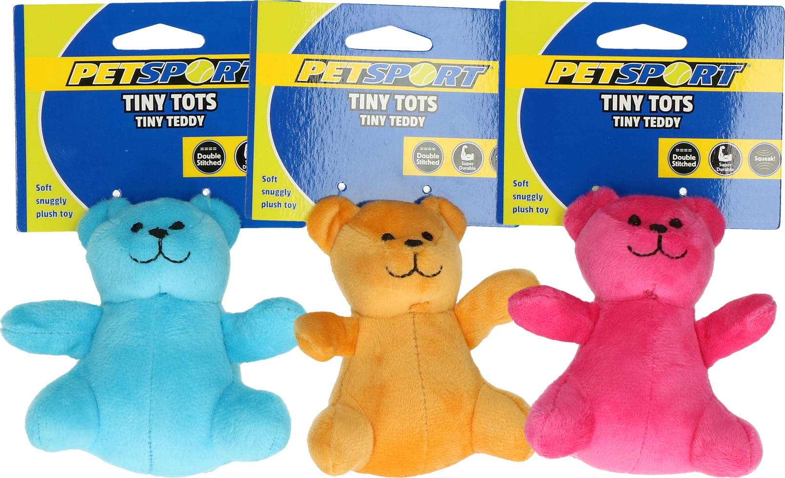 Tiny Tots blue teddy bear plush dog toy