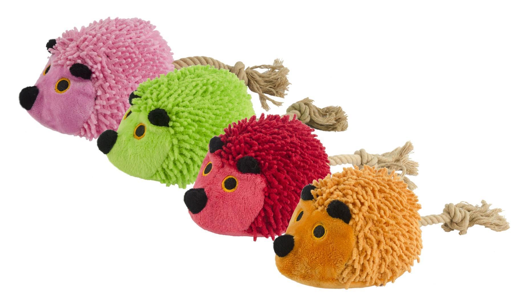 Plush pink piggy dog toy