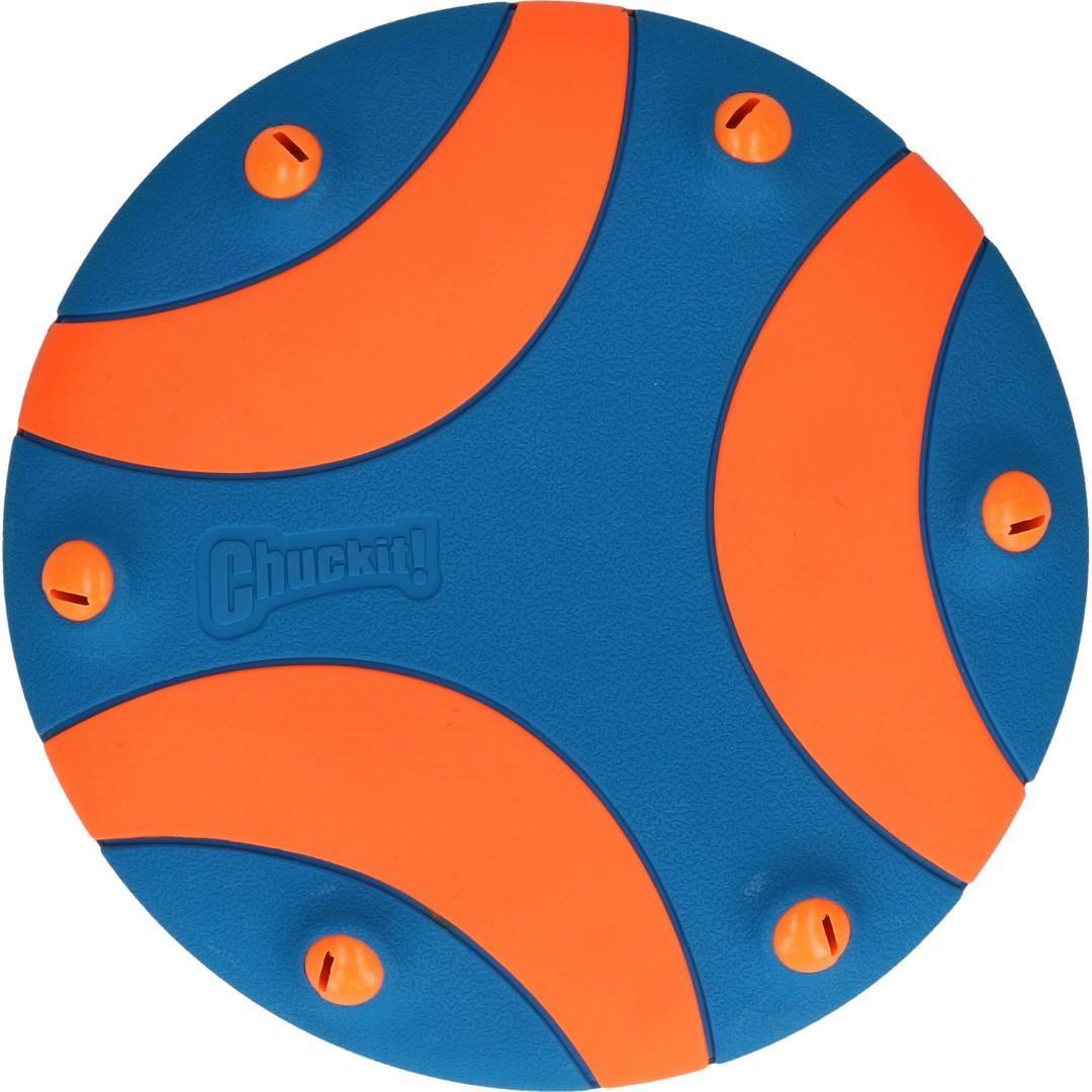 In-flight whistling dog toy frisbee