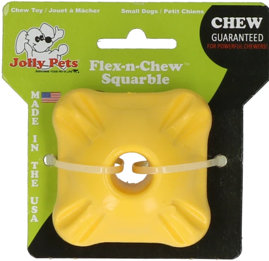 Flex-n-Chew yellow small dog toy