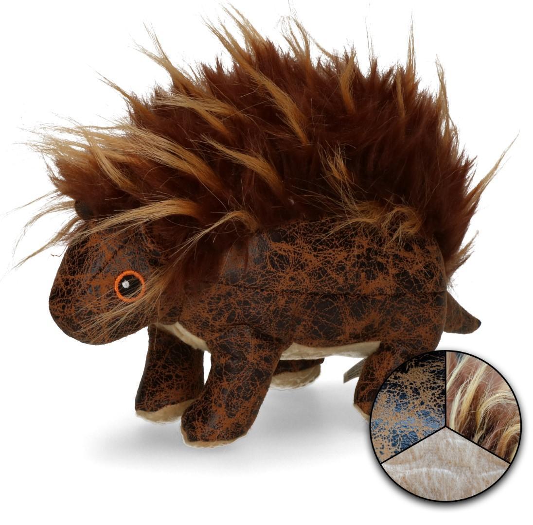 brown badger soft dog toy