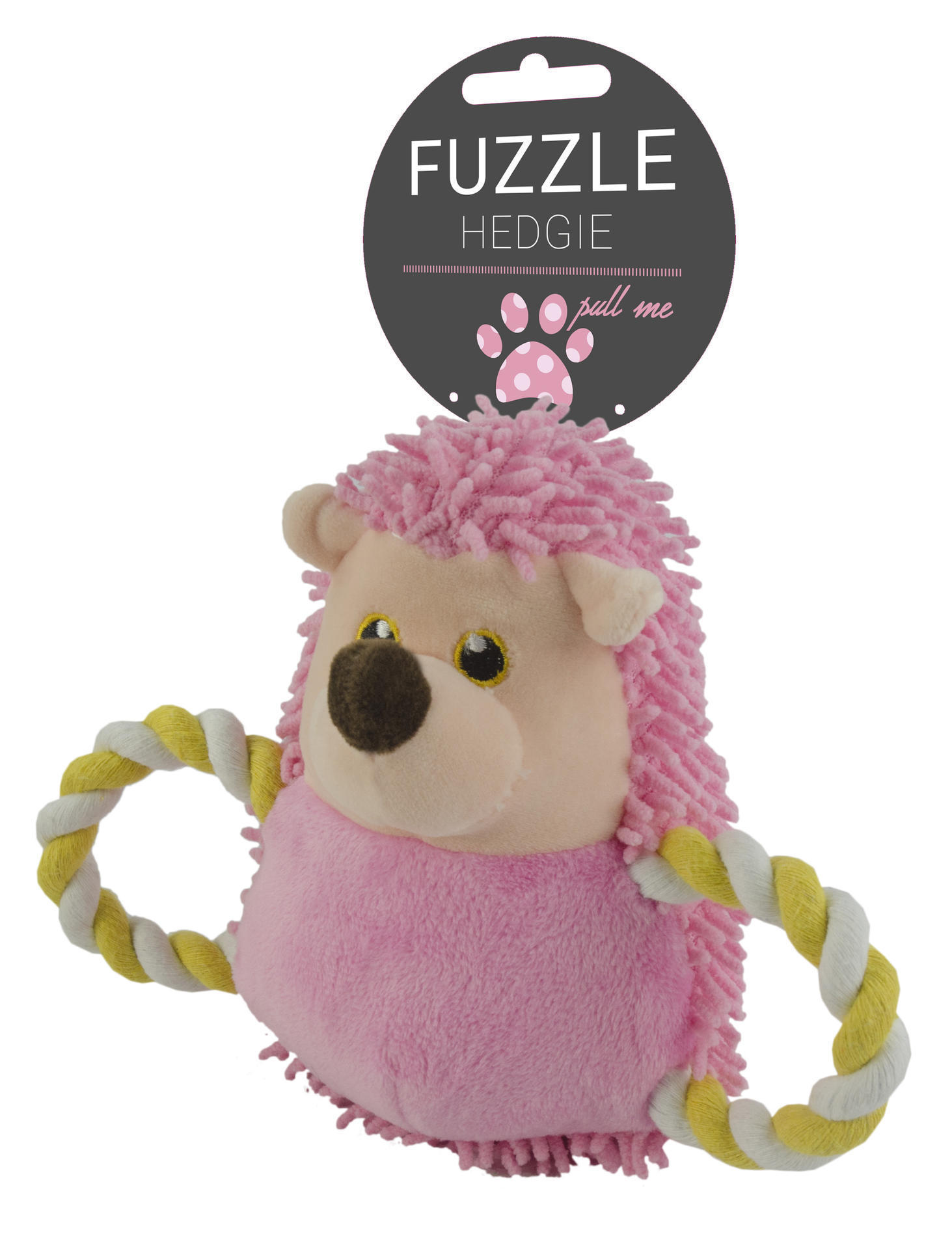 Plush pink piggy dog toy