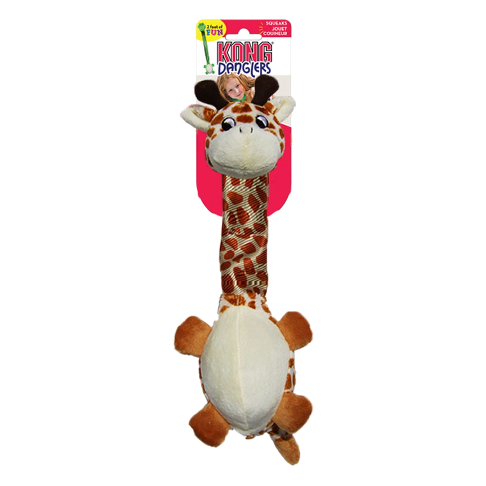 Danglers giraffe dog toy plush