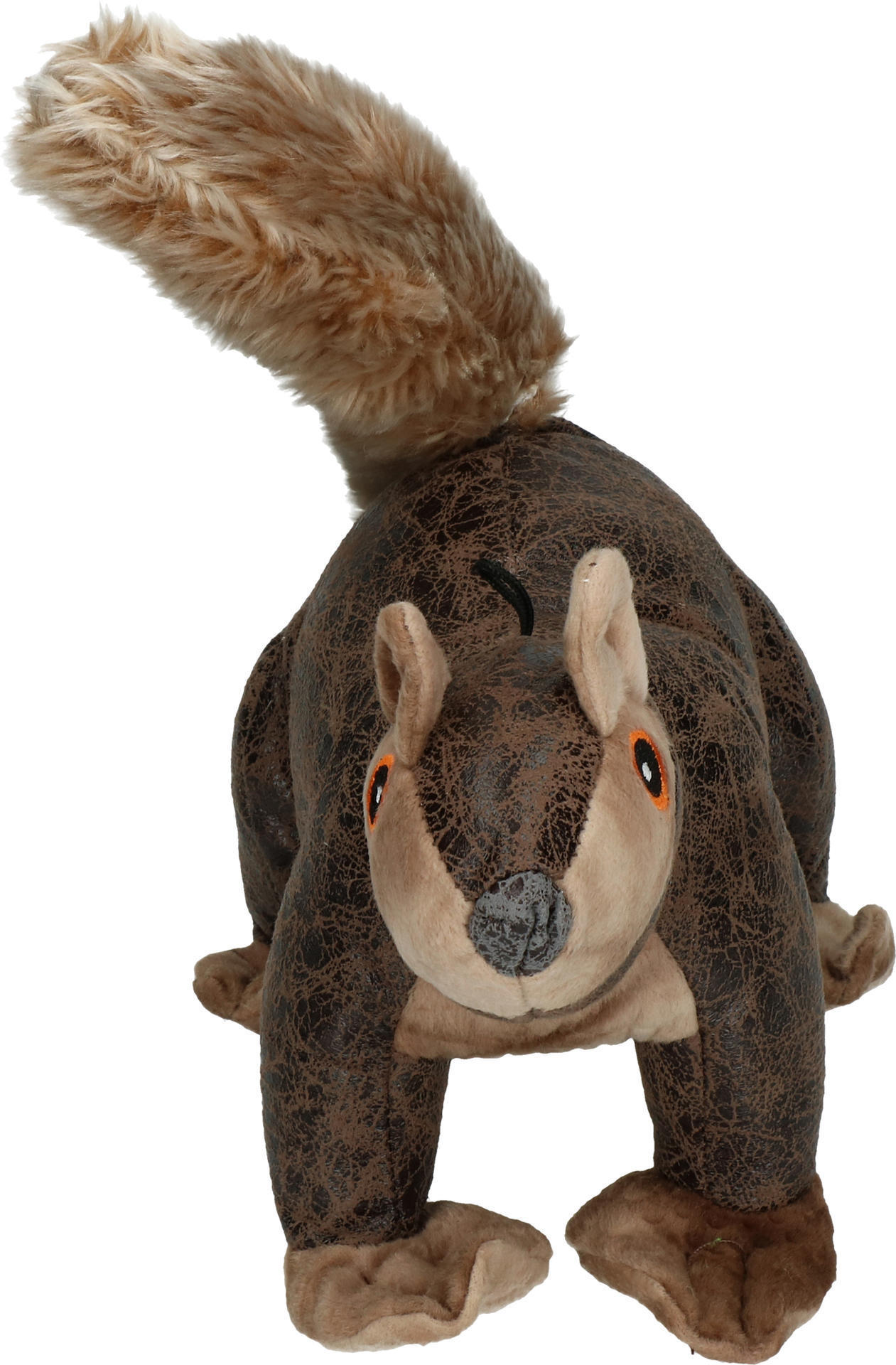 Squirrel soft material dark brown dog toy