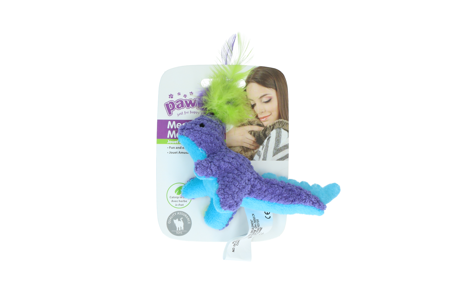 Meow meow meow life dinosaur feathered cat toy