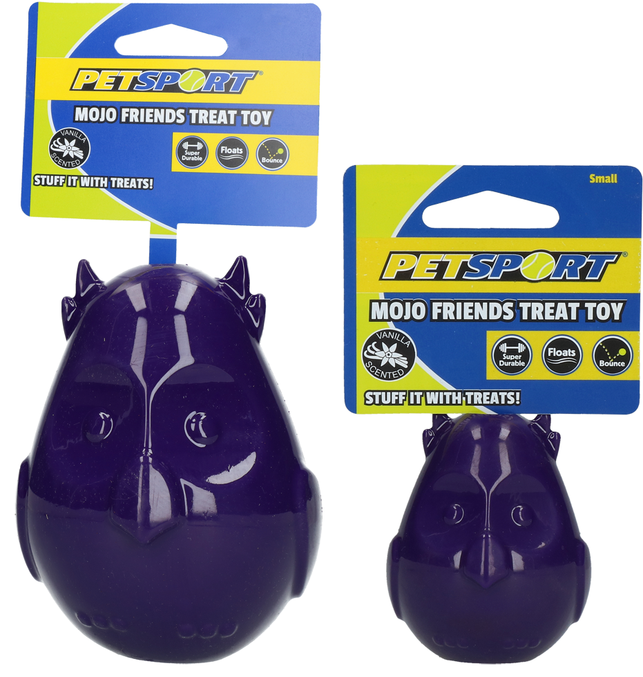 The Mojo Friends Owl Rechargeable Rubber Toy Small Dog Toy