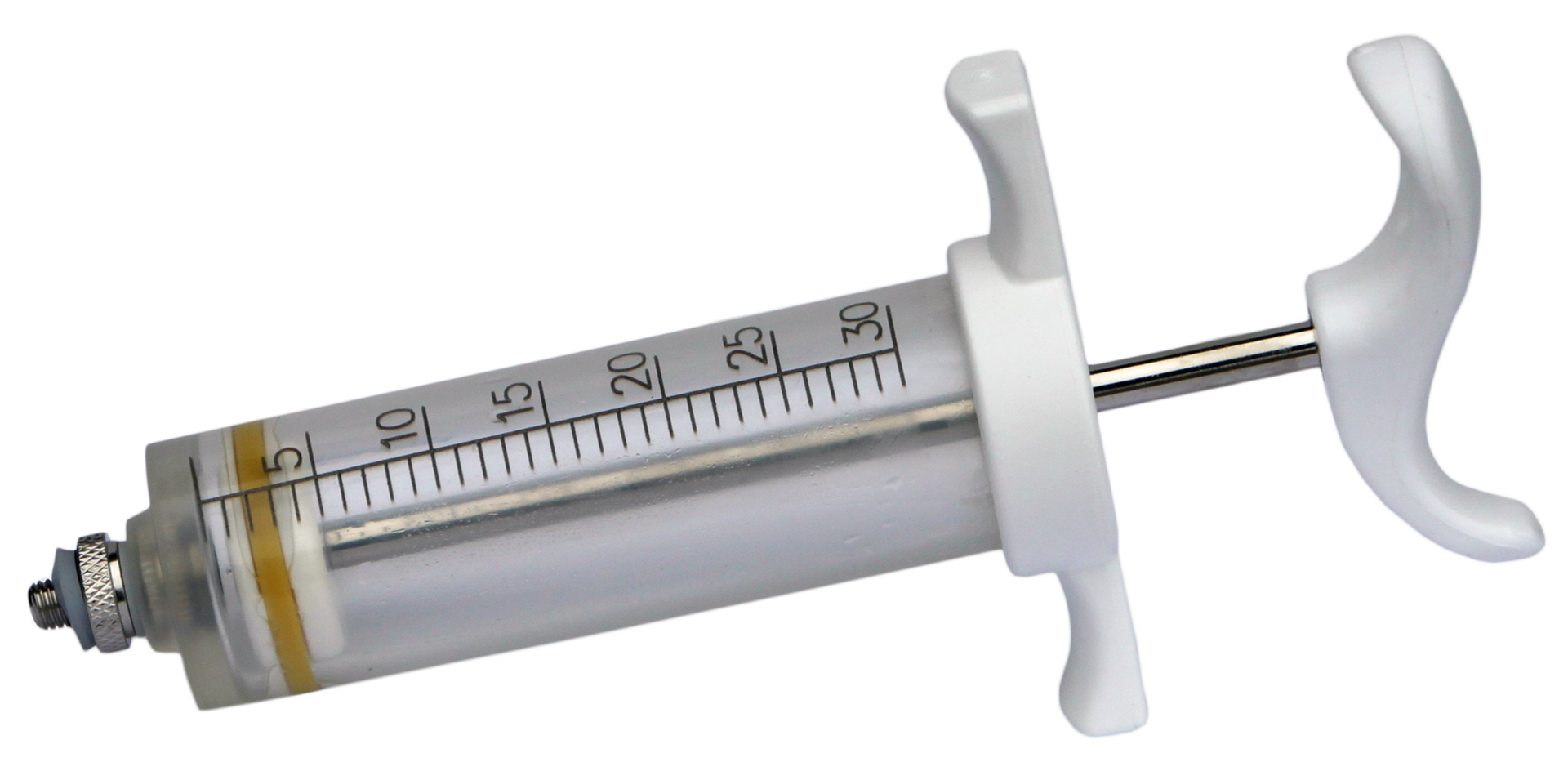 Nylon 30 ml threaded bovine syringe, injection
