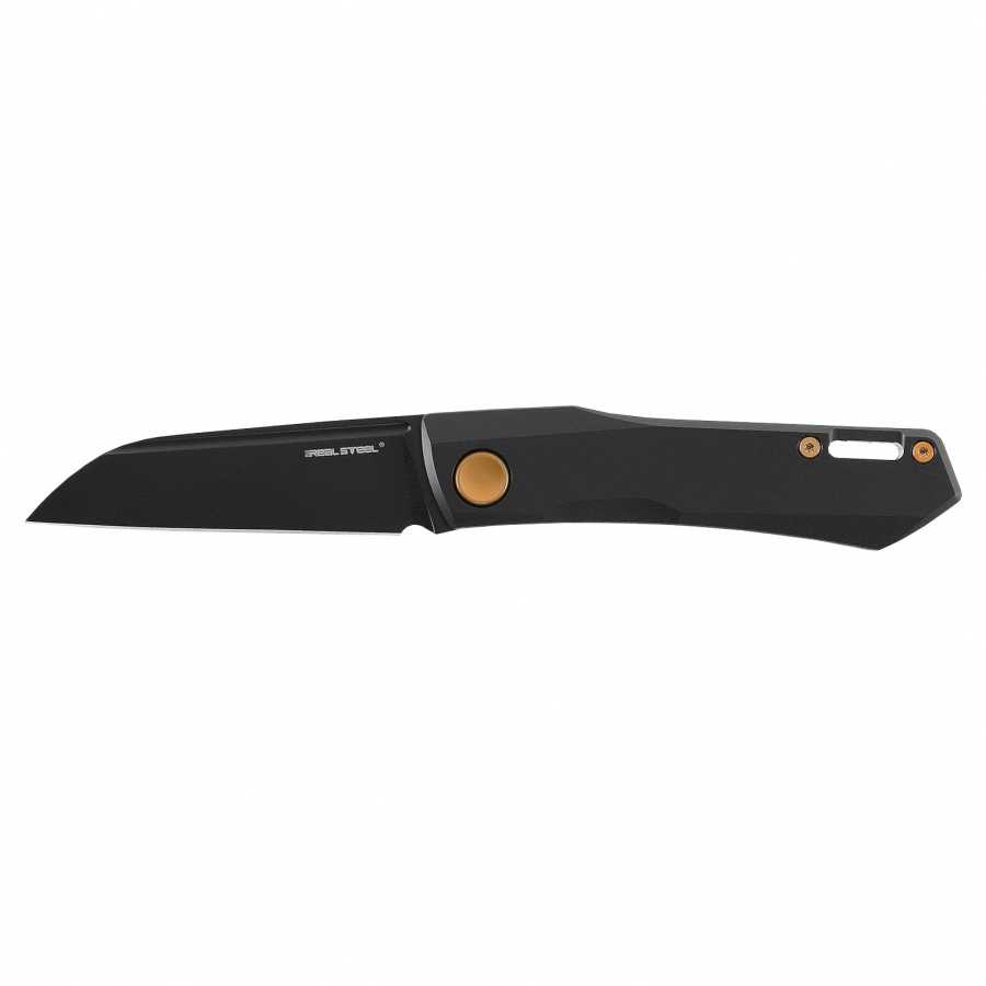 Solis Lite black-gold titanium folding knife