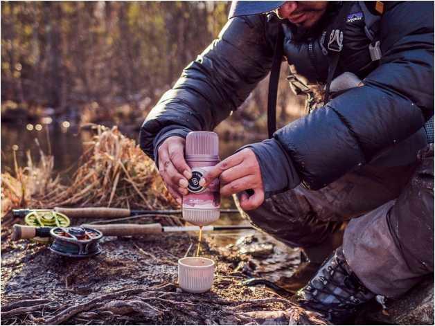 Nanopresso Fall Break travel coffee maker with case