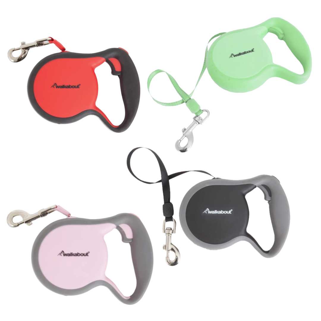 Light green automatic dog leash M